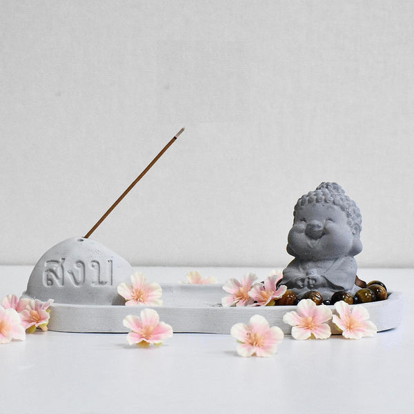 Concrete incense holder | Original Gray | Meditation Zen Mindfulness | Incense burner | Modern minimalist home decor | Gift