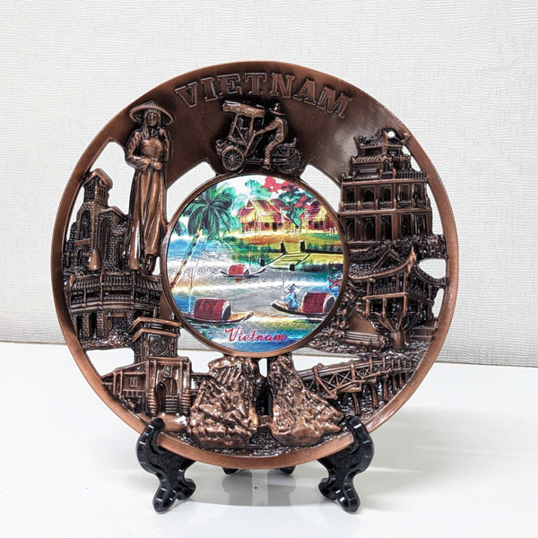 Souvenir Plate Decorated With 3D Metal