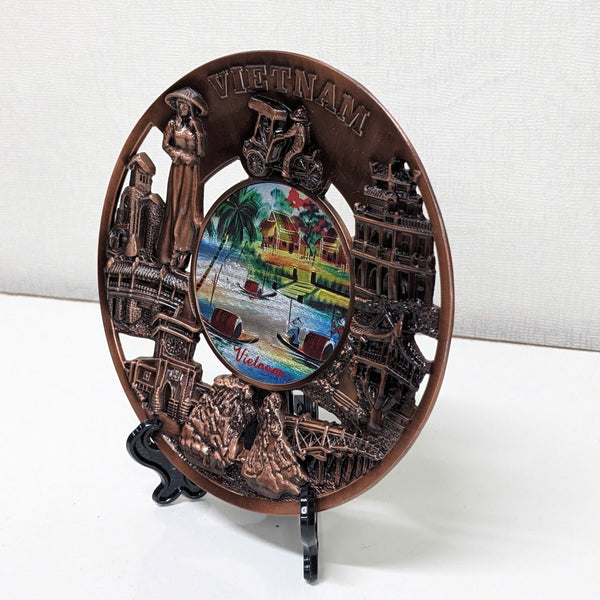 Souvenir Plate Decorated With 3D Metal